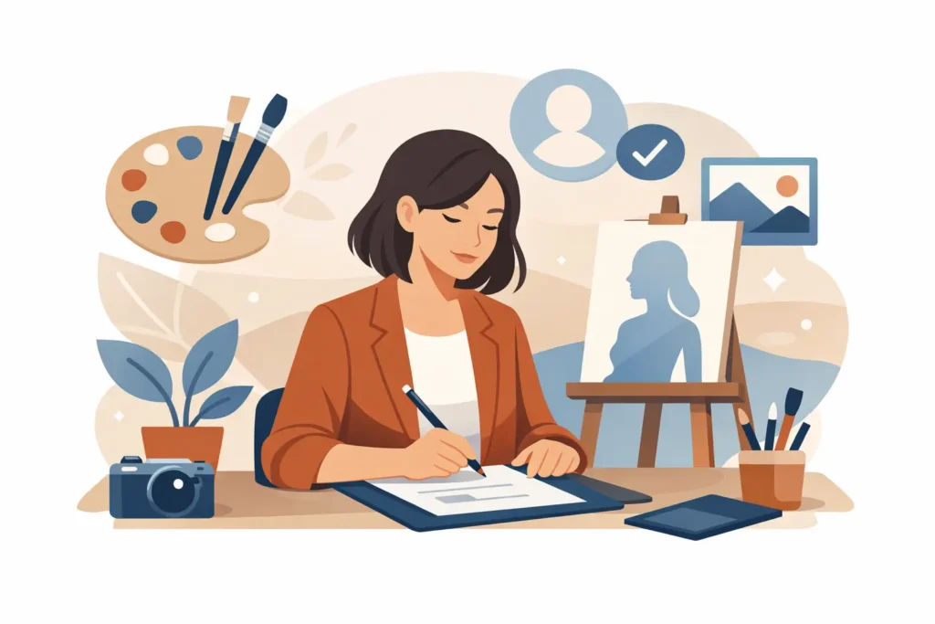 Exemple bio artiste professionnelle efficace
