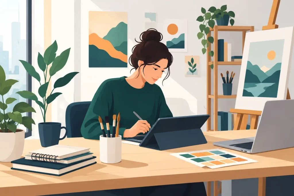 Méthode de travail d’artiste indépendant
