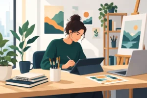 Méthode de travail d’artiste indépendant