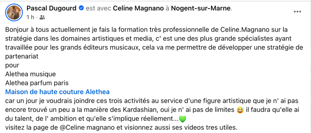 témoignage pascal Dugourd Céline magnano